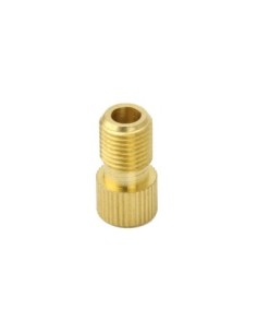 Presta Adaptor Valve 17mm Alloy With O-Ring Gold.